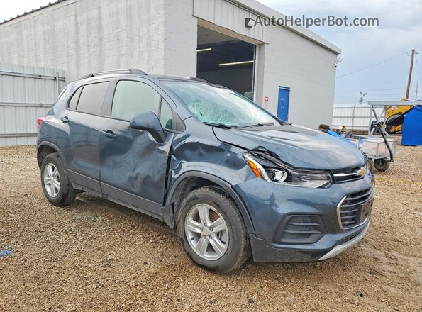 KL7CJPSMXNB533985 2022 CHEVROLET TRAX Blue Delantero derecho