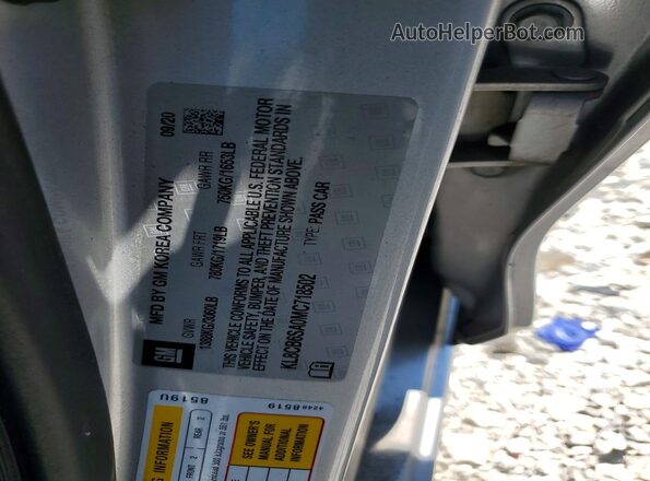 KL8CB6SA0MC718502 2021 CHEVROLET SPARK Silver Widok komory silnika