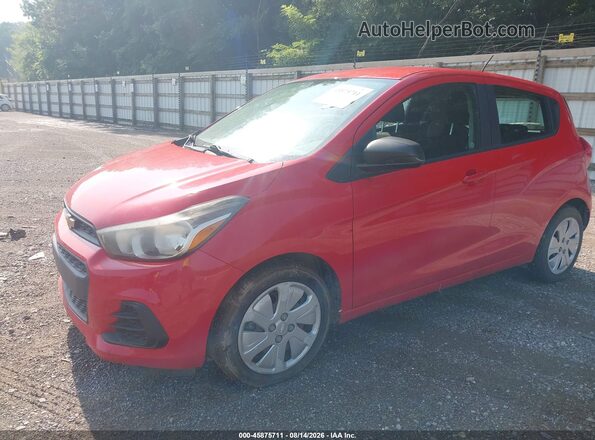 KL8CB6SA4HC758698 2017 CHEVROLET SPARK Red Առջևի ձախ երեք քառորդ տեսարան