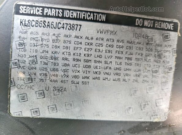 KL8CB6SA6JC473877 2018 CHEVROLET SPARK Синий Вид подкапотного пространства