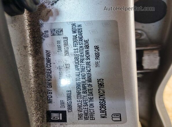 KL8CB6SA7KC719675 2019 CHEVROLET SPARK Silver Вид підкапотного простору