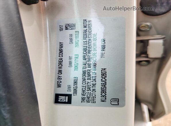 KL8CB6SA8JC426074 2018 CHEVROLET SPARK Beige Вид підкапотного простору