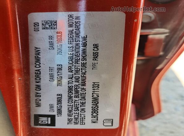 KL8CB6SA8MC711331 2021 CHEVROLET SPARK Коричневый Вид подкапотного пространства