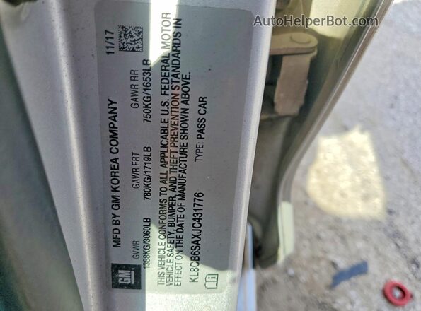KL8CB6SAXJC431776 2018 CHEVROLET SPARK Silver Вид підкапотного простору