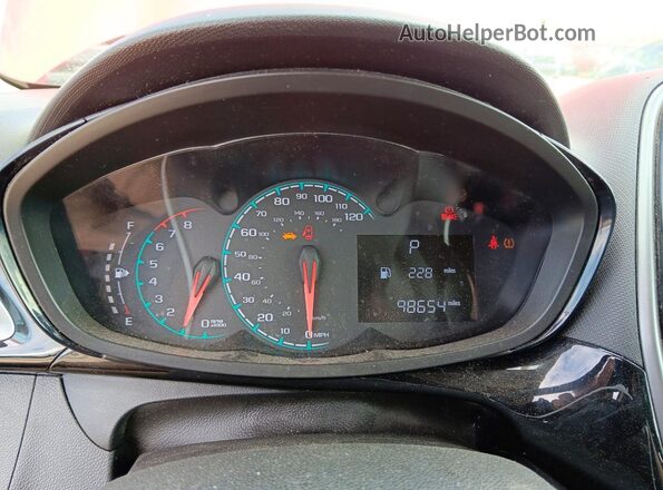 KL8CD6SA0LC459972 2020 CHEVROLET SPARK Red Vista del cuadro de instrumentos