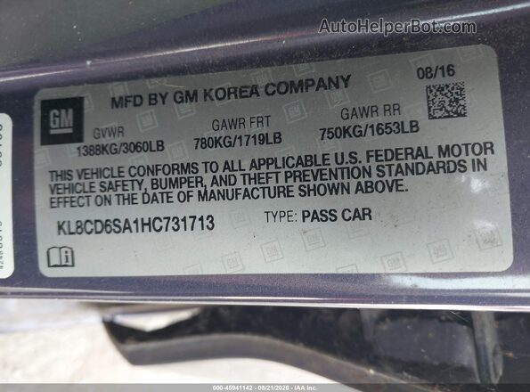 KL8CD6SA1HC731713 2017 CHEVROLET SPARK Purple Widok komory silnika