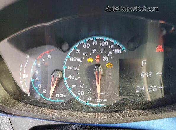 KL8CD6SA1JC423558 2018 CHEVROLET SPARK Blue Widok zestawu wskaźników