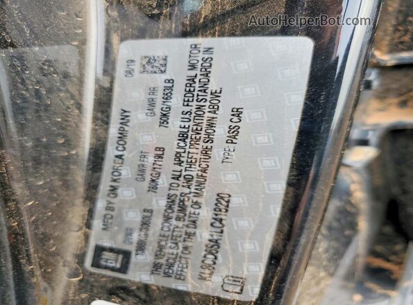 KL8CD6SA1LC418220 2020 CHEVROLET SPARK Black VIN sticker view