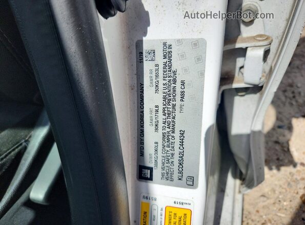 KL8CD6SA2LC444342 2020 CHEVROLET SPARK White Вид підкапотного простору