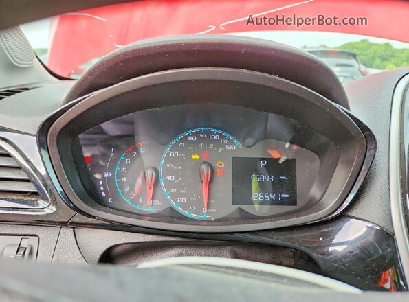 KL8CD6SA4GC605585 2016 CHEVROLET SPARK Red Instrument cluster view