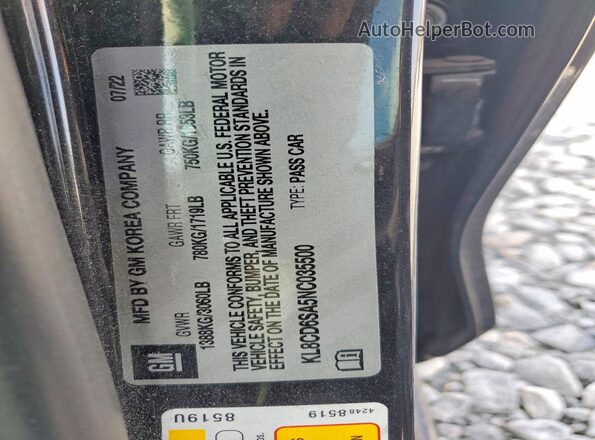 KL8CD6SA5NC035500 2022 CHEVROLET SPARK Black Widok wnętrza 360 stopni