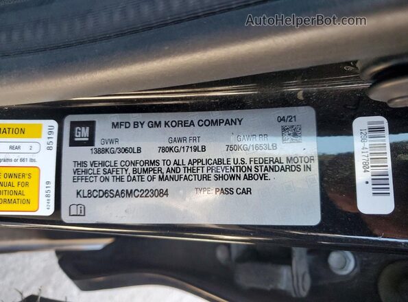 KL8CD6SA6MC223084 2021 CHEVROLET SPARK Black Вид підкапотного простору