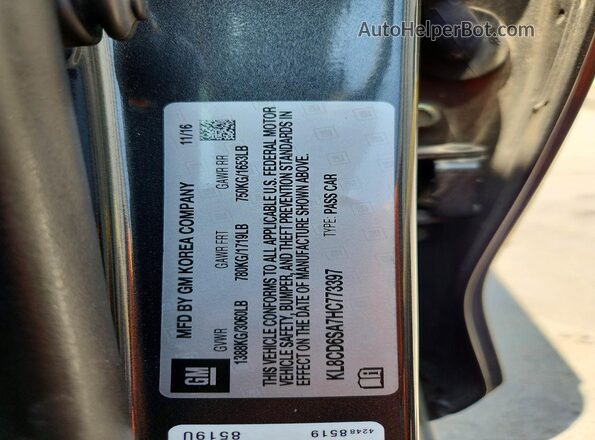 KL8CD6SA7HC773397 2017 CHEVROLET SPARK Gray ძრავის განყოფილების ხედი