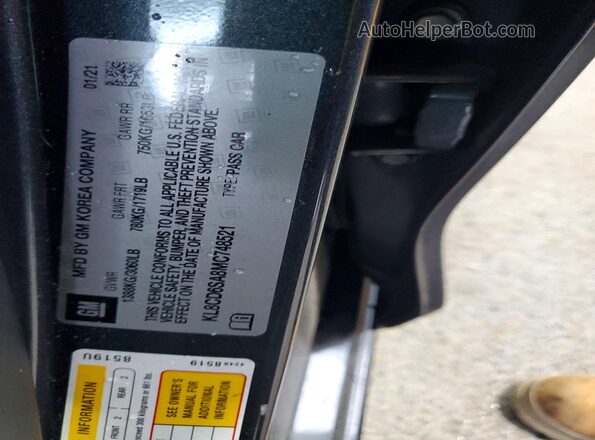 KL8CD6SA8MC748521 2021 CHEVROLET SPARK Серый Вид подкапотного пространства