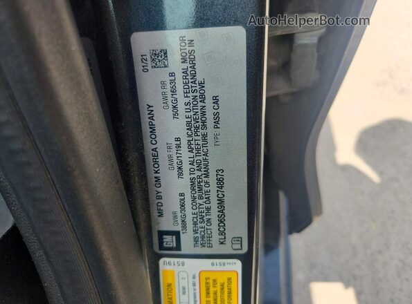 KL8CD6SA9MC748673 2021 CHEVROLET SPARK Gray ძრავის განყოფილების ხედი