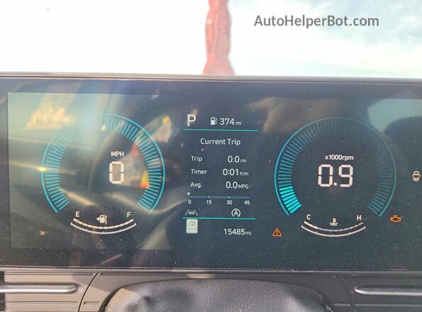 KM8HA3AB0SU273674 2025 HYUNDAI KONA Black ხელსაწყოთა პანელის ხედი