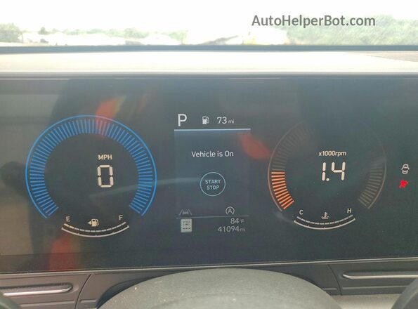 KM8HA3AB2SU265026 2025 HYUNDAI KONA Gray Widok zestawu wskaźników
