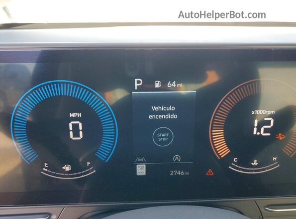 KM8HA3AB3TU406364 2026 HYUNDAI KONA Blue Вид щитка приладів