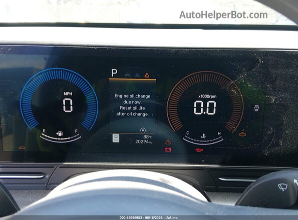 KM8HA3AB5SU326644 2025 HYUNDAI KONA White Հետևի նստատեղերի տեսք