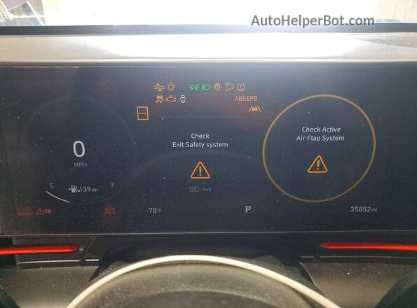 KM8HACA34RU071987 2024 HYUNDAI KONA Red ხელსაწყოთა პანელის ხედი