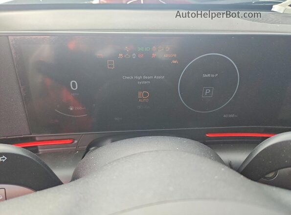 KM8HACA37RU118123 2024 HYUNDAI KONA White Instrument cluster view