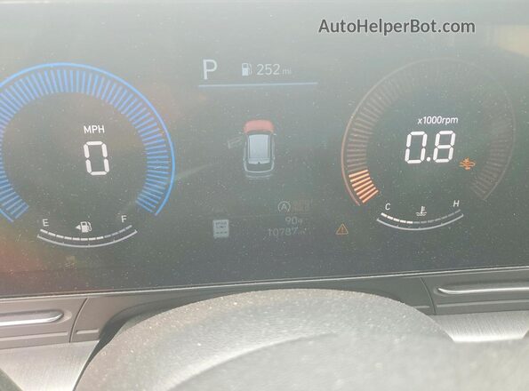 KM8HACAB4RU107684 2024 HYUNDAI KONA White Սարքավորումների վահանակի տեսք