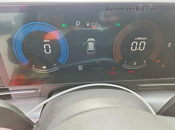 KM8HACAB5RU146736 2024 HYUNDAI KONA Gray Widok zestawu wskaźników