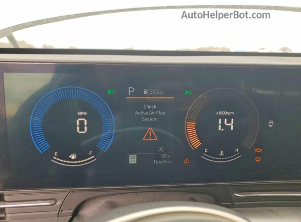 KM8HACAB7RU145166 2024 HYUNDAI KONA Белый Вид щитка приборов