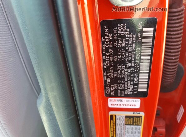 KM8HACAB9RU102013 2024 HYUNDAI KONA Оранжевый Вид подкапотного пространства