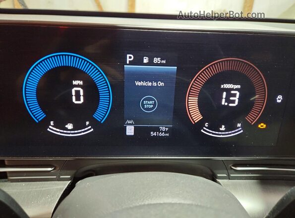 KM8HB3AB0RU118307 2024 HYUNDAI KONA Orange ხელსაწყოთა პანელის ხედი