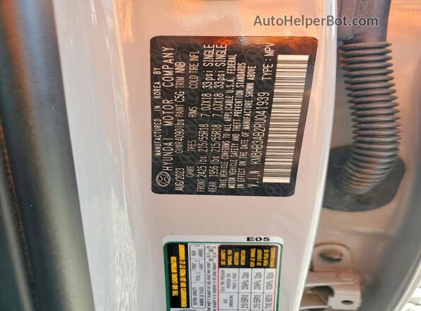 KM8HB3AB2RU041939 2024 HYUNDAI KONA Серый Вид наклейки с VIN-кодом