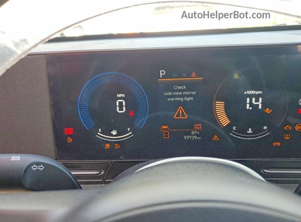 KM8HB3AB2RU041939 2024 HYUNDAI KONA Серый Вид щитка приборов