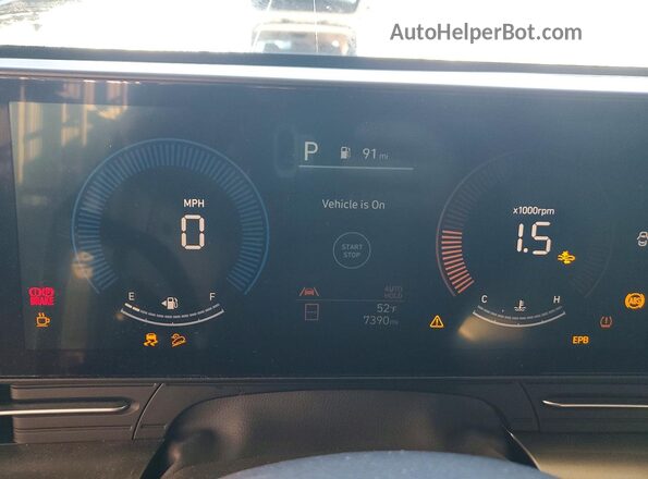 KM8HB3AB2RU171252 2024 HYUNDAI KONA Green Սարքավորումների վահանակի տեսք