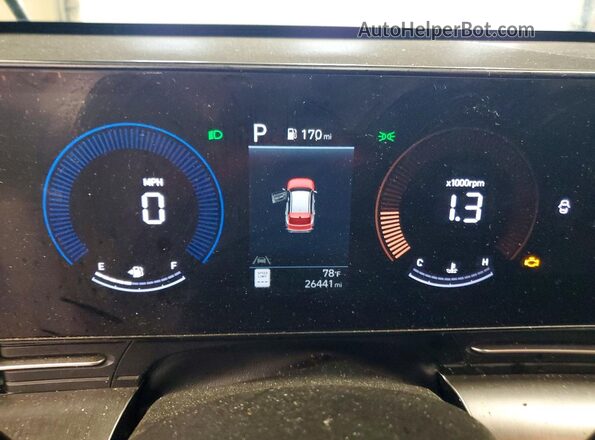 KM8HB3AB3RU053694 2024 HYUNDAI KONA Blue Vista del cuadro de instrumentos