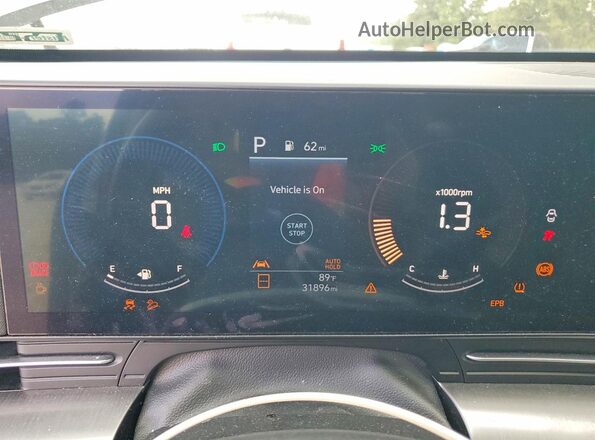 KM8HB3AB4RU143436 2024 HYUNDAI KONA Gray Вид щитка приладів