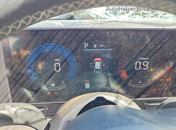 KM8HB3AB4SU317348 2025 HYUNDAI KONA White Instrument cluster view