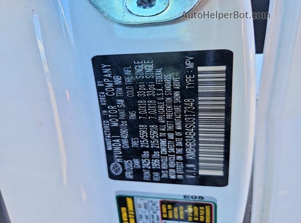 KM8HB3AB4SU317348 2025 HYUNDAI KONA White 360 interior view