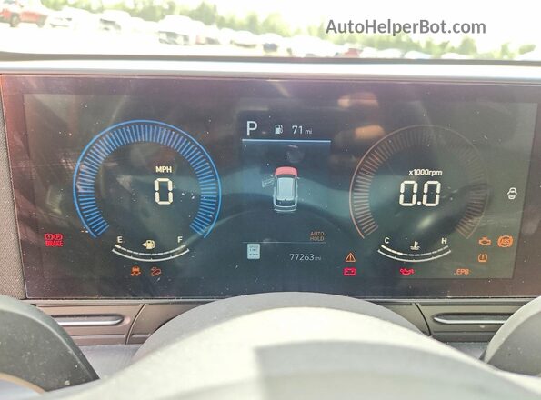 KM8HB3AB8RU106437 2024 HYUNDAI KONA Yellow Widok zestawu wskaźników