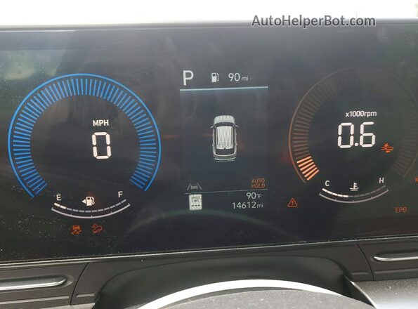 KM8HB3AB8SU199739 2025 HYUNDAI KONA Gray Instrument cluster view