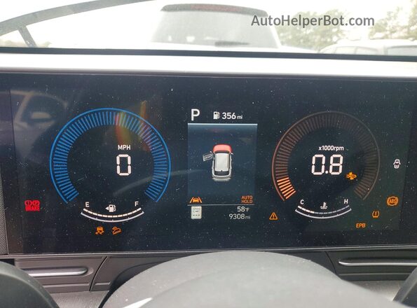 KM8HB3AB8SU315330 2025 HYUNDAI KONA Blue Vista del cuadro de instrumentos