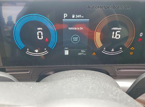 KM8HB3ABXSU269922 2025 HYUNDAI KONA Gray ხელსაწყოთა პანელის ხედი