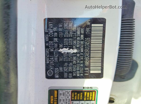 KM8HBCAB3RU174516 2024 HYUNDAI KONA White Շարժիչի բաժամունքի տեսք