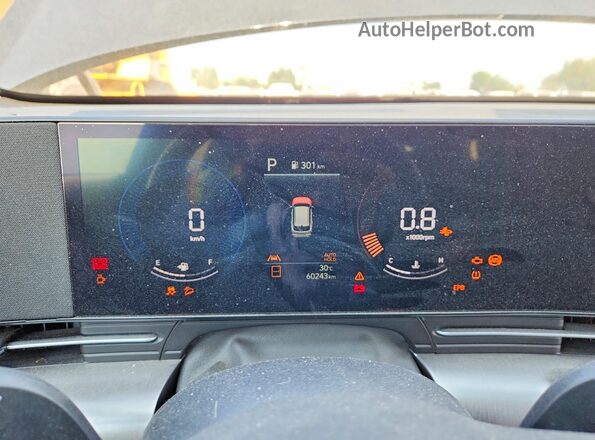 KM8HBCAB4RU064851 2024 HYUNDAI KONA Black Widok zestawu wskaźników