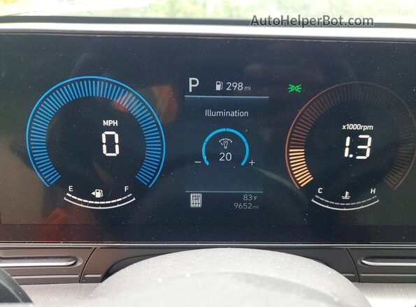 KM8HBCAB4RU088132 2024 HYUNDAI KONA Зеленый Вид щитка приборов