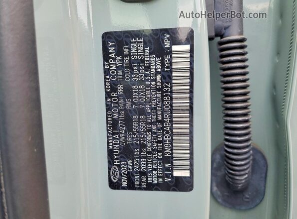 KM8HBCAB4RU088132 2024 HYUNDAI KONA Зеленый Вид наклейки с VIN-кодом