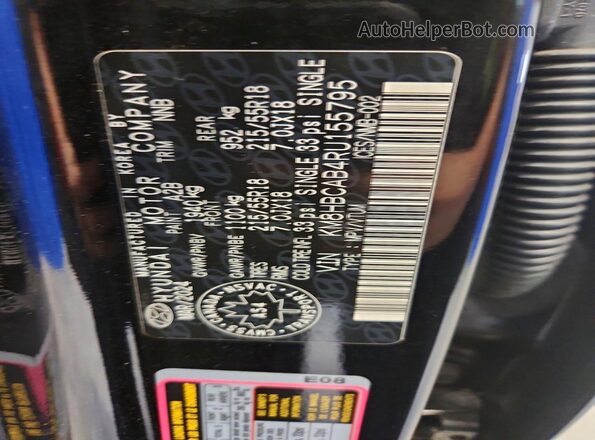 KM8HBCAB4RU155795 2024 HYUNDAI KONA Black Widok wnętrza 360 stopni