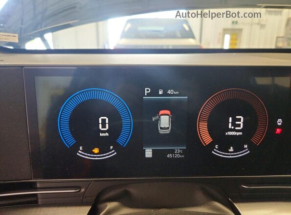 KM8HBCAB4RU155795 2024 HYUNDAI KONA Black Widok zestawu wskaźników