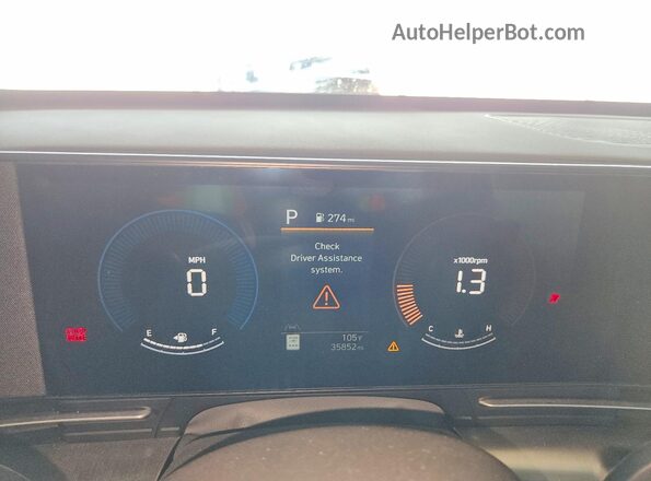KM8HBCAB9RU079829 2024 HYUNDAI KONA Charcoal ხელსაწყოთა პანელის ხედი