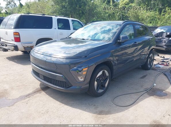 KM8HC3A6XRU004993 2024 HYUNDAI KONA ELECTRIC Gray Առջևի ձախ երեք քառորդ տեսարան