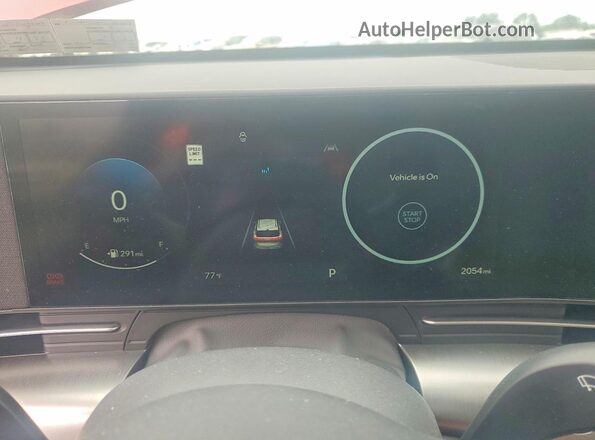 KM8HCCAB2SU297419 2025 HYUNDAI KONA Red Instrument cluster view